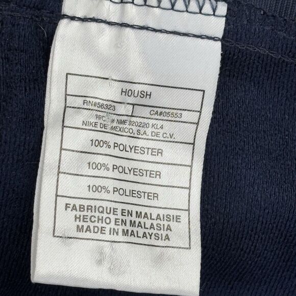 Vintage Nike Jacket Mens Large Blue Full Zip Spell Out Y2K‎ Track Yellow Trim - Picture 8 of 14